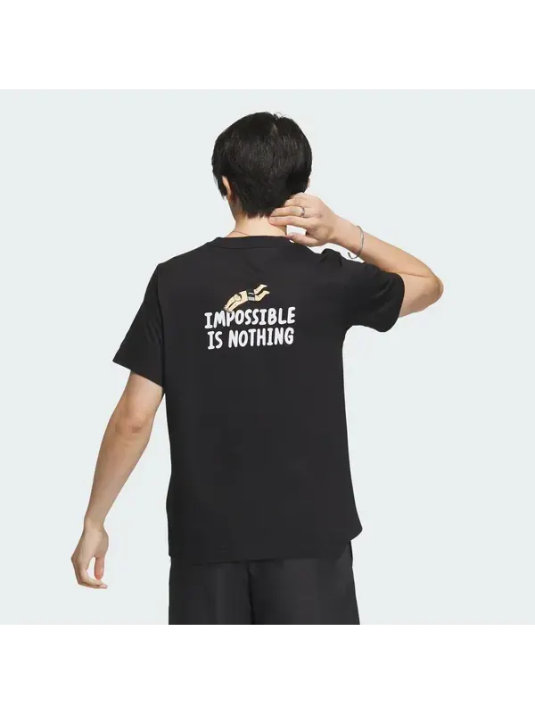 Футболка с графическим сюжетом футболка Adidas — изображение 3 из 4, черный