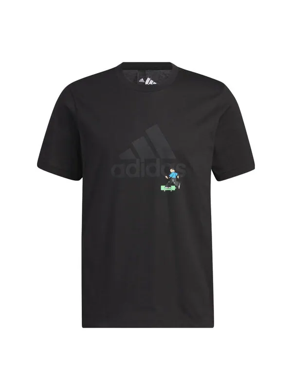 Футболка с графическим логотипом Футболка Adidas — изображение 1 из 4, черный