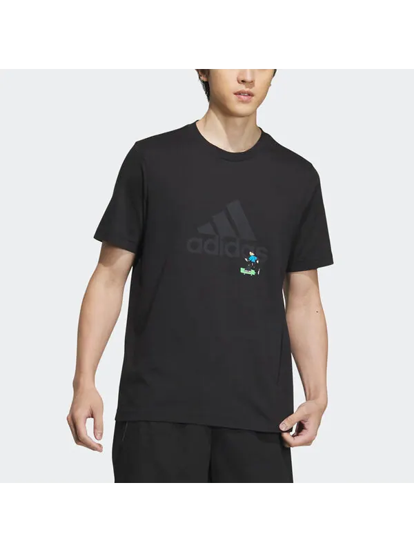 Футболка с графическим логотипом Футболка Adidas — изображение 2 из 4, черный