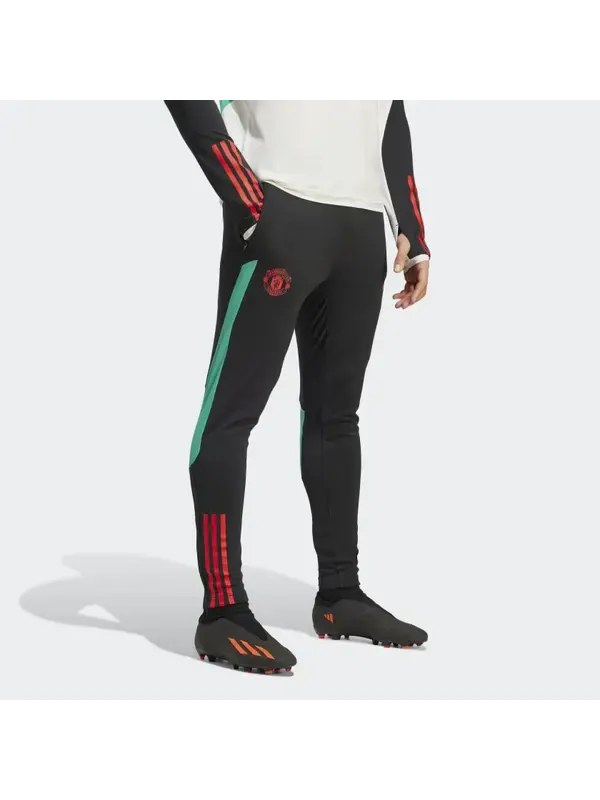 Штаны manchester united tiro 23 тренировочные штаны Adidas — изображение 2 из 4, черный/красный