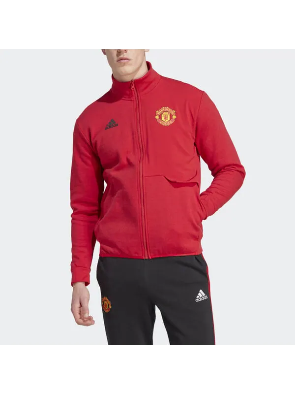 Куртка adidas Manchester United Anthem Jacket 'Real Red' — изображение 2 из 4, красный