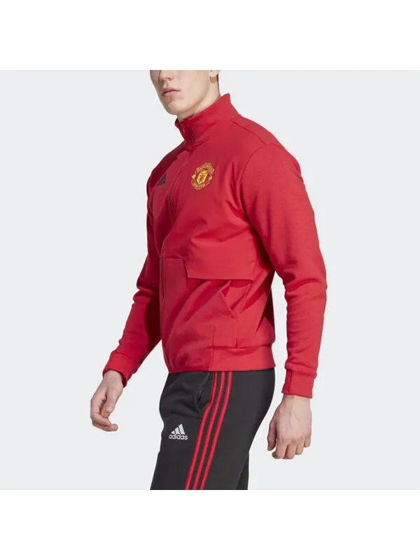 Куртка adidas Manchester United Anthem Jacket 'Real Red' — изображение 4 из 4, красный