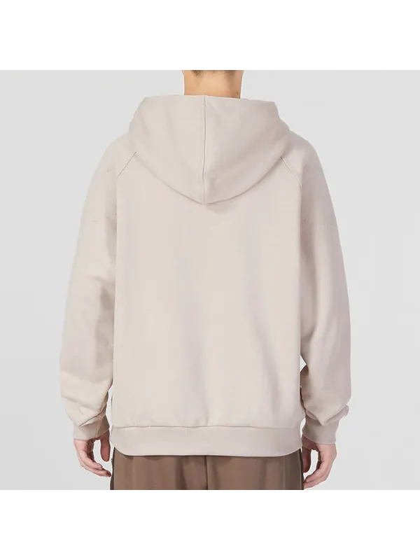 Толстовка Adidas LOUNGE FLEECE HOODIE 'Wonder Taupe' — изображение 4 из 4, тауп
