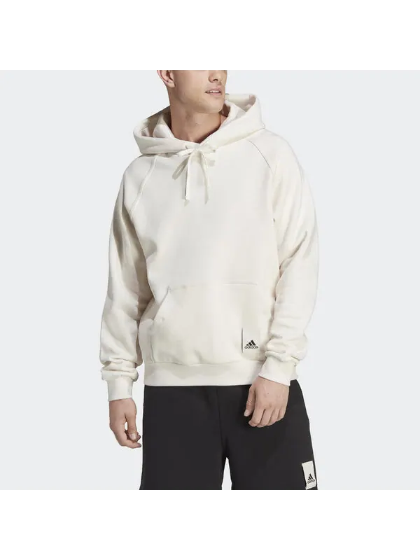Толстовка с капюшоном из флиса для отдыха Adidas — изображение 2 из 4, белый