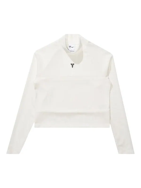 Футболка kobe long sleeve cropped top asia sizing Nike — изображение 1 из 2, бежевый