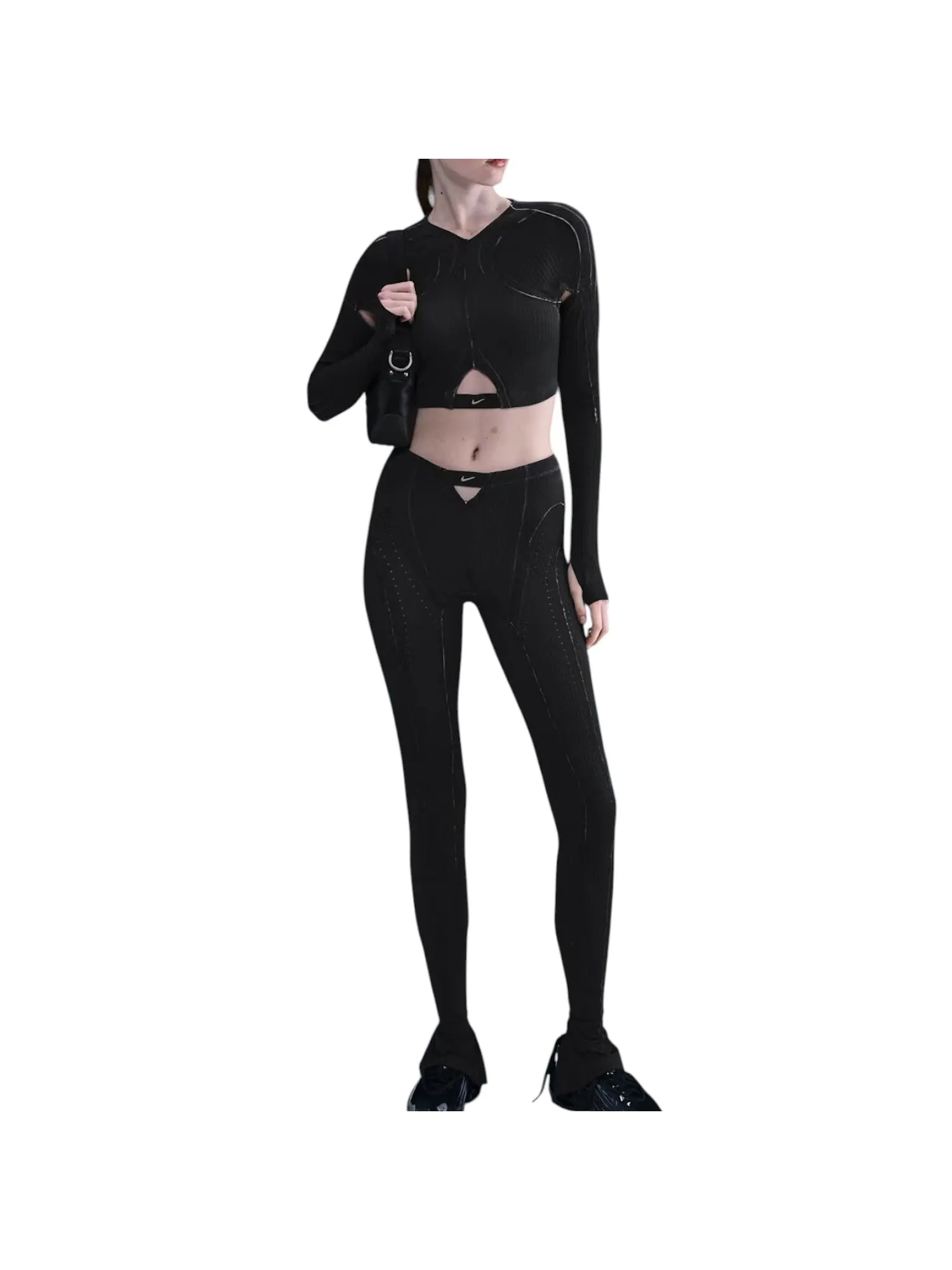 Топ (WMNS) Nike x KNWLS Ghost Top 'Black' — изображение 5 из 5, черный