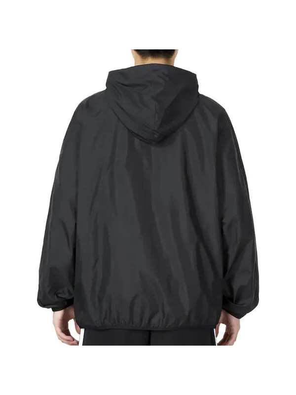 Куртка Essentials тканая ветровка с тремя полосками Adidas — изображение 3 из 3, черный/белый