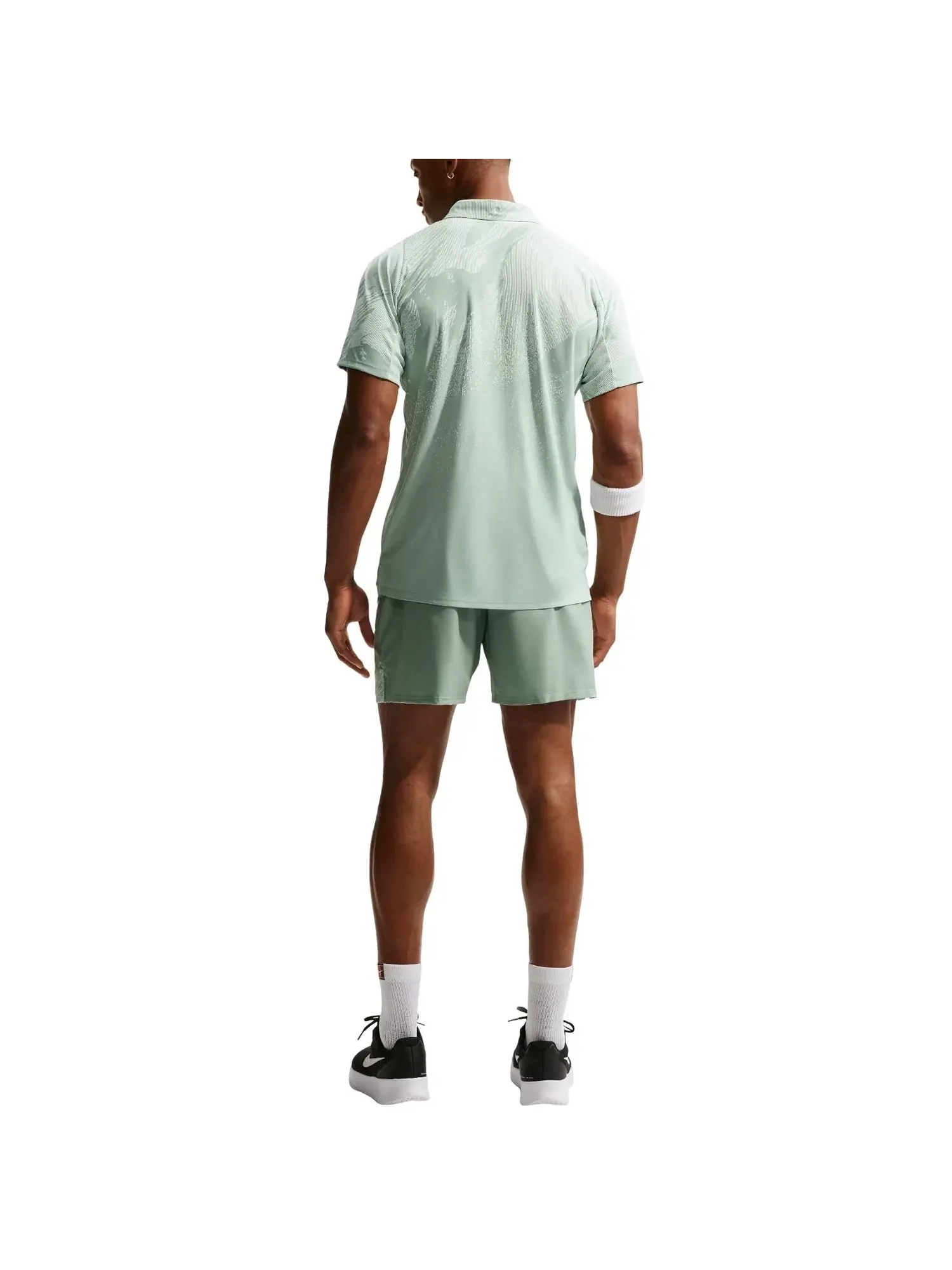 Футболка-поло Nike Court Slam Dri-FIT ADV 'Steam Barely Green Black' IB1028-006 — изображение 3 из 3, зеленый