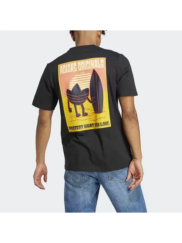 Футболка adidas originals Graphic Planet Tee 'Black' — изображение 3 из 4, черный