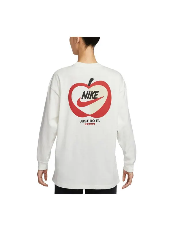 Футболка sportwear oversized long sleeve t-shirt asia sizing s day' Nike — изображение 2 из 2, бежевый