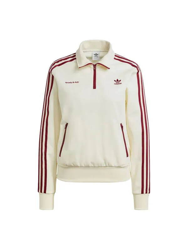 Куртка x спортивные и роскошные Куртка с полумолнией Adidas — изображение 1 из 4, белый