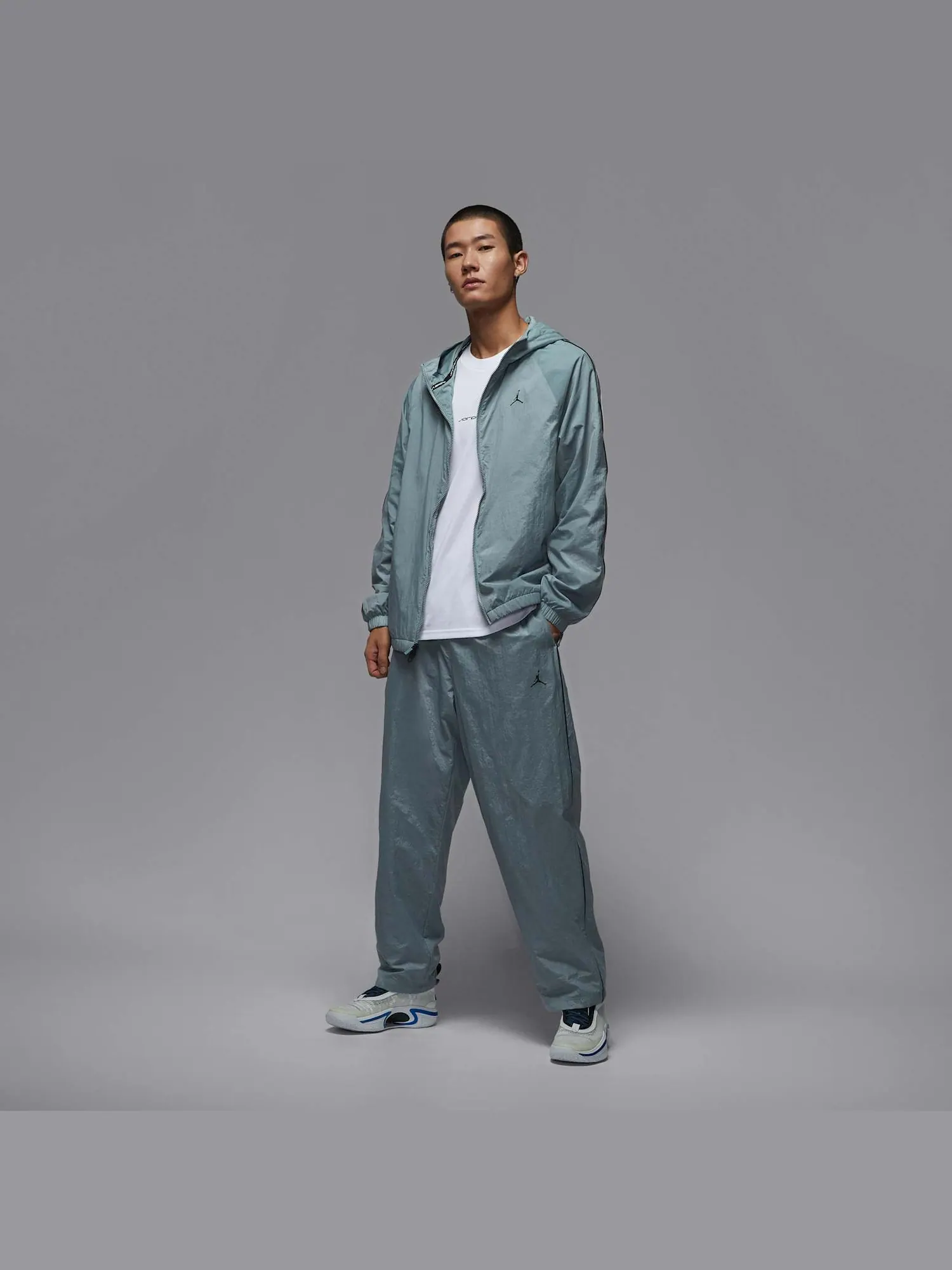 Куртка Air Jordan Sport Classic Hooded Jacket 'Aviator Grey' — изображение 5 из 5, серый