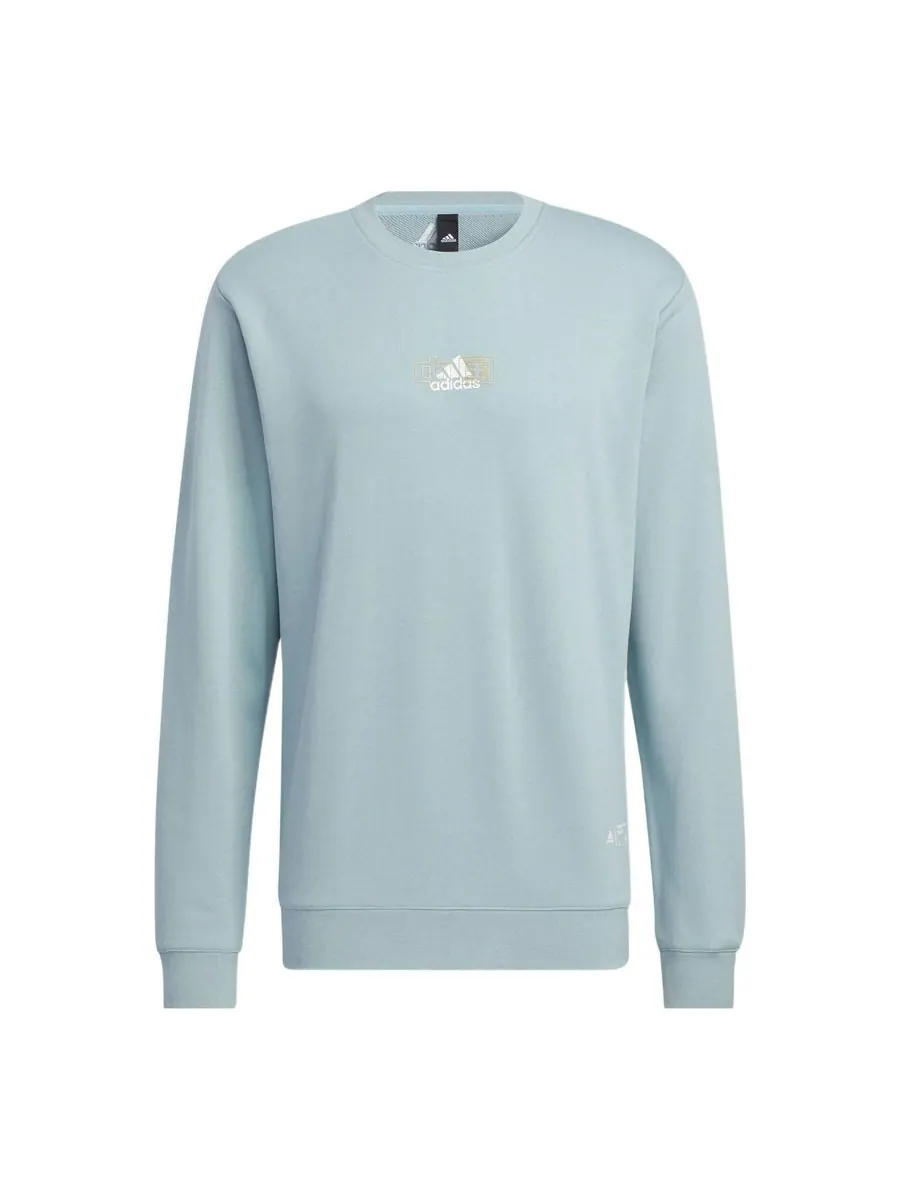 Худи adidas China Printing sweatshirt 'Teal' — изображение 1 из 4, бирюзовый