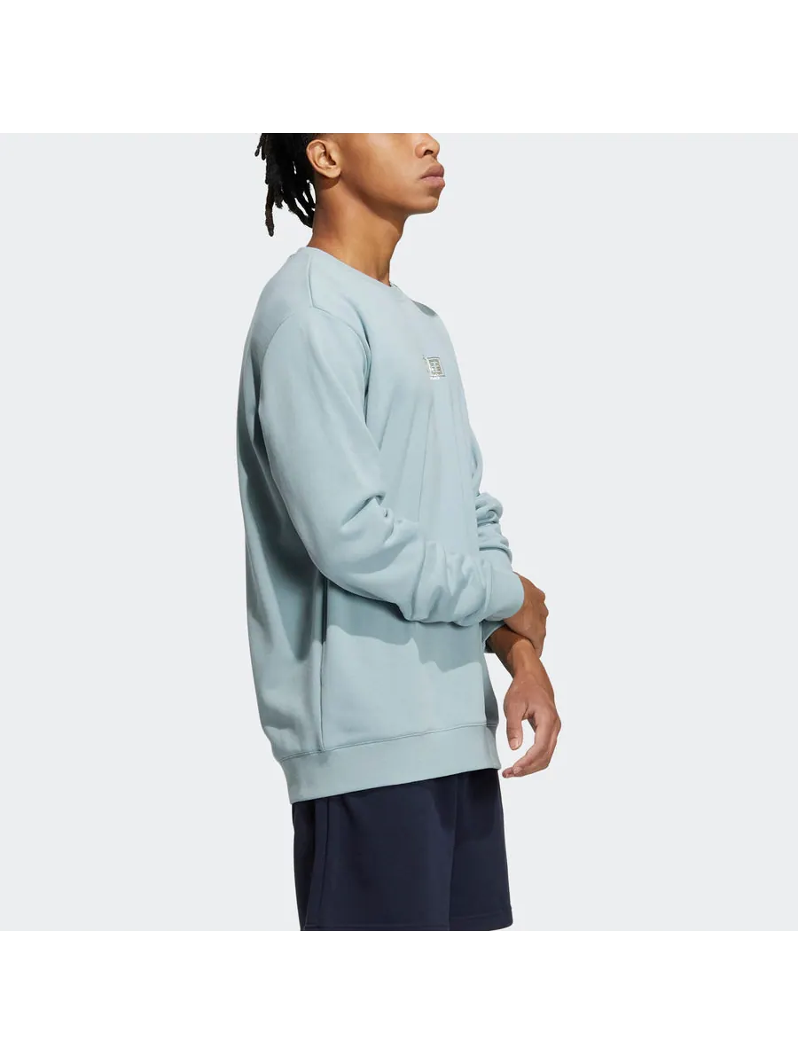 Худи adidas China Printing sweatshirt 'Teal' — изображение 4 из 4, бирюзовый