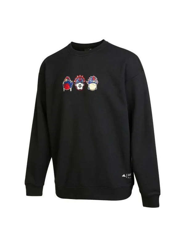 Толстовка Adidas China Graphic Sweater 'Black' — изображение 1 из 2, черный
