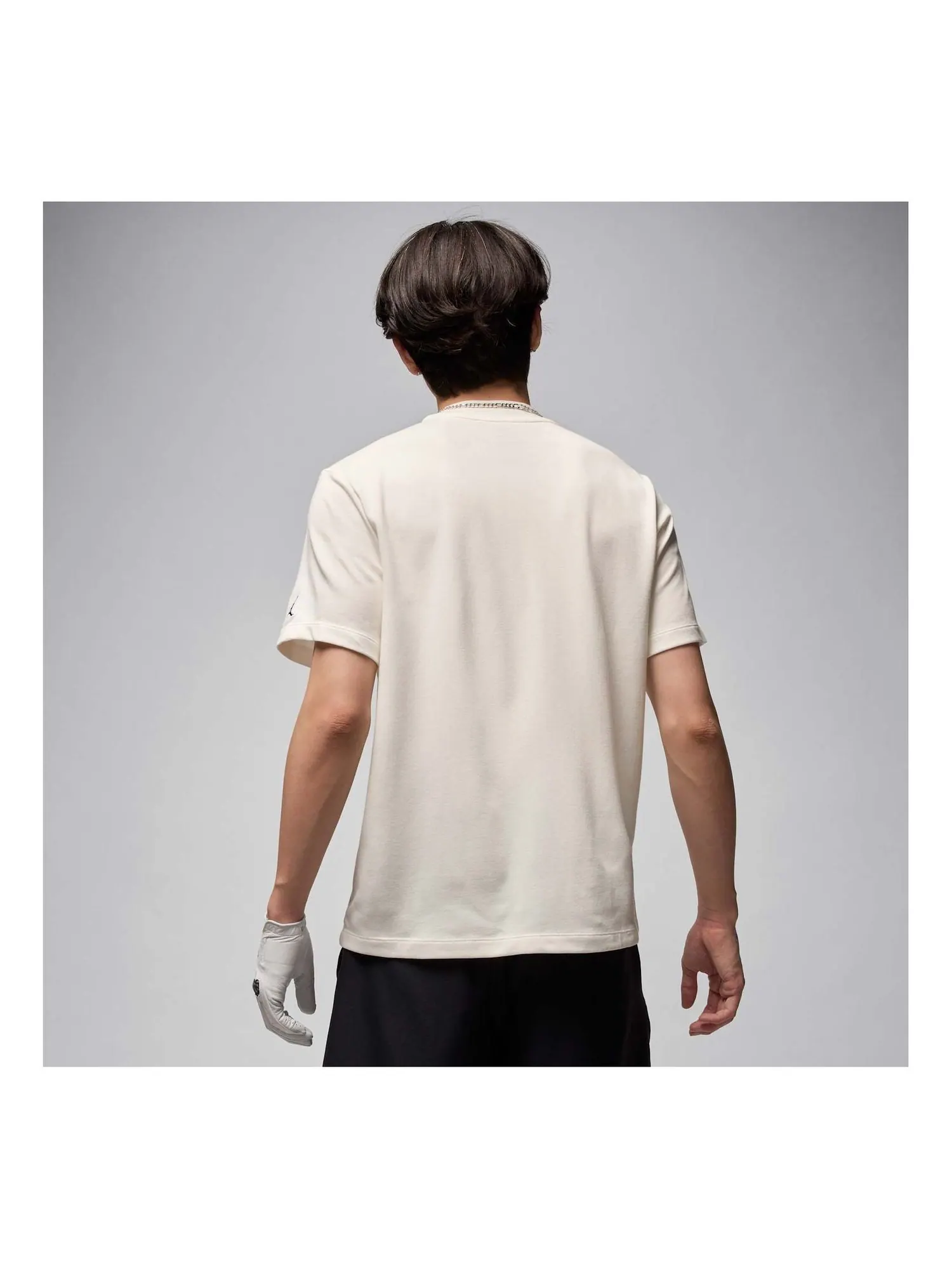 Футболка Air Jordan Sport Dri-FIT Mock Neck Golf Top 'Sail' — изображение 2 из 3, бежевый