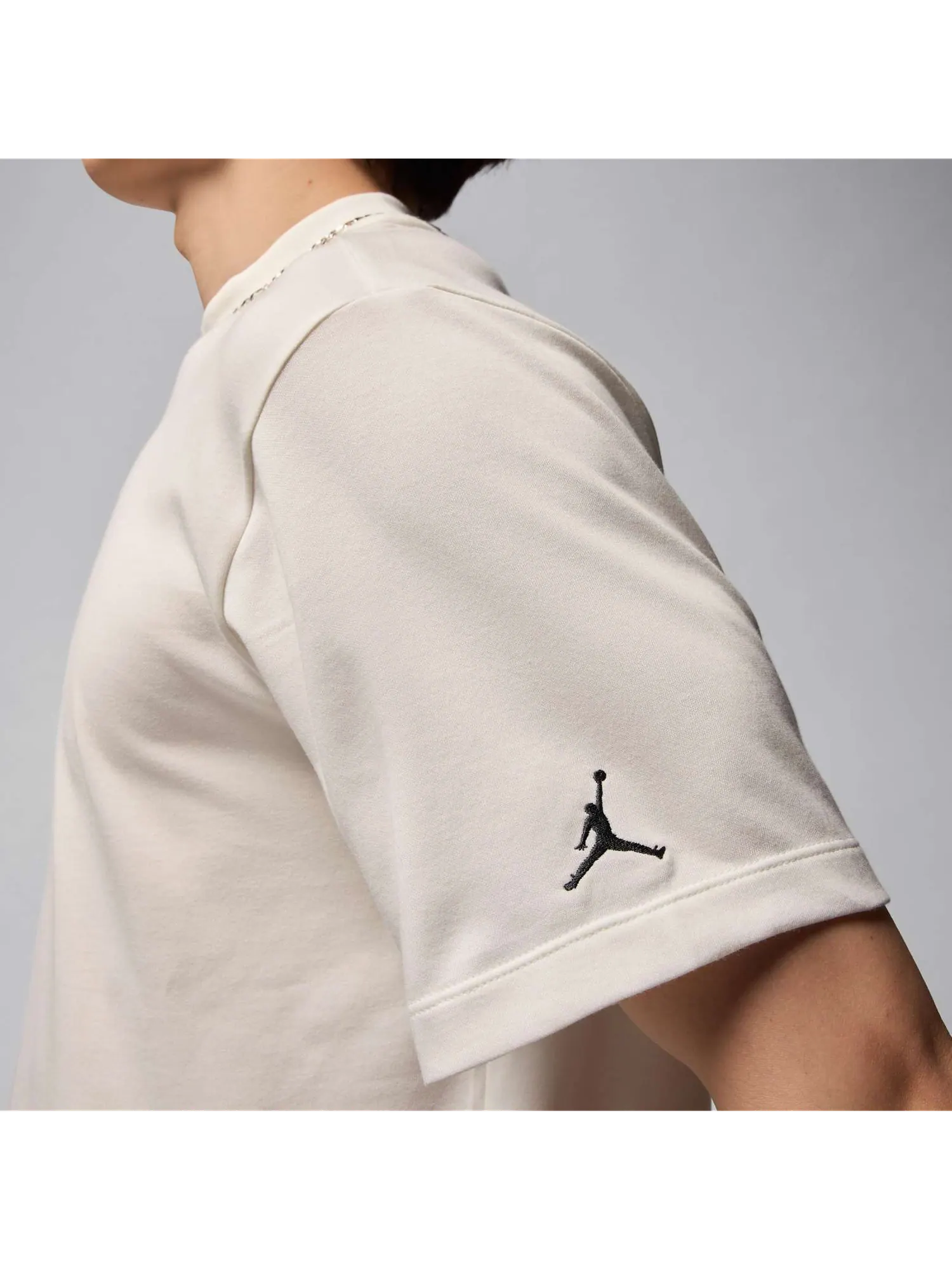 Футболка Air Jordan Sport Dri-FIT Mock Neck Golf Top 'Sail' — изображение 3 из 3, бежевый