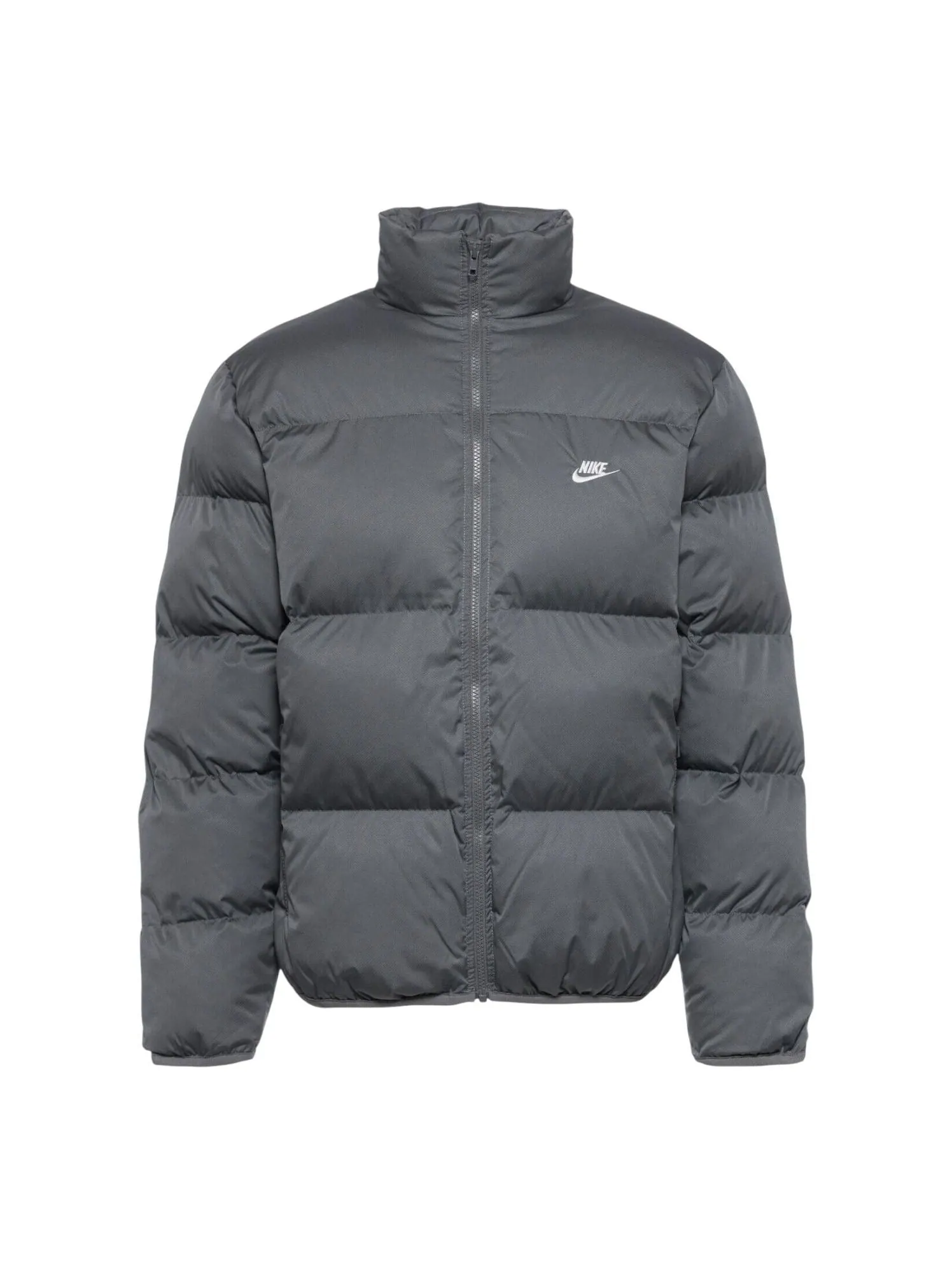 Куртка Nike Sportswear Club Therma-FIT Puffer Jacket 'Iron Grey White' — изображение 1 из 4, серый