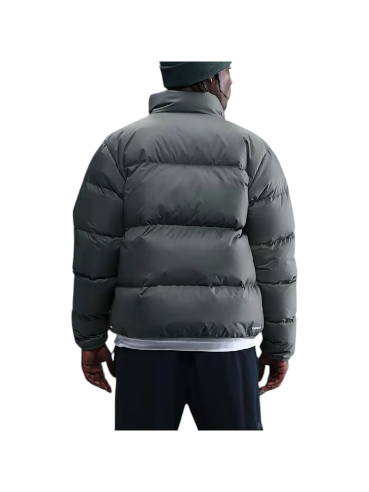 Куртка Nike Sportswear Club Therma-FIT Puffer Jacket 'Iron Grey White' — изображение 4 из 4, серый