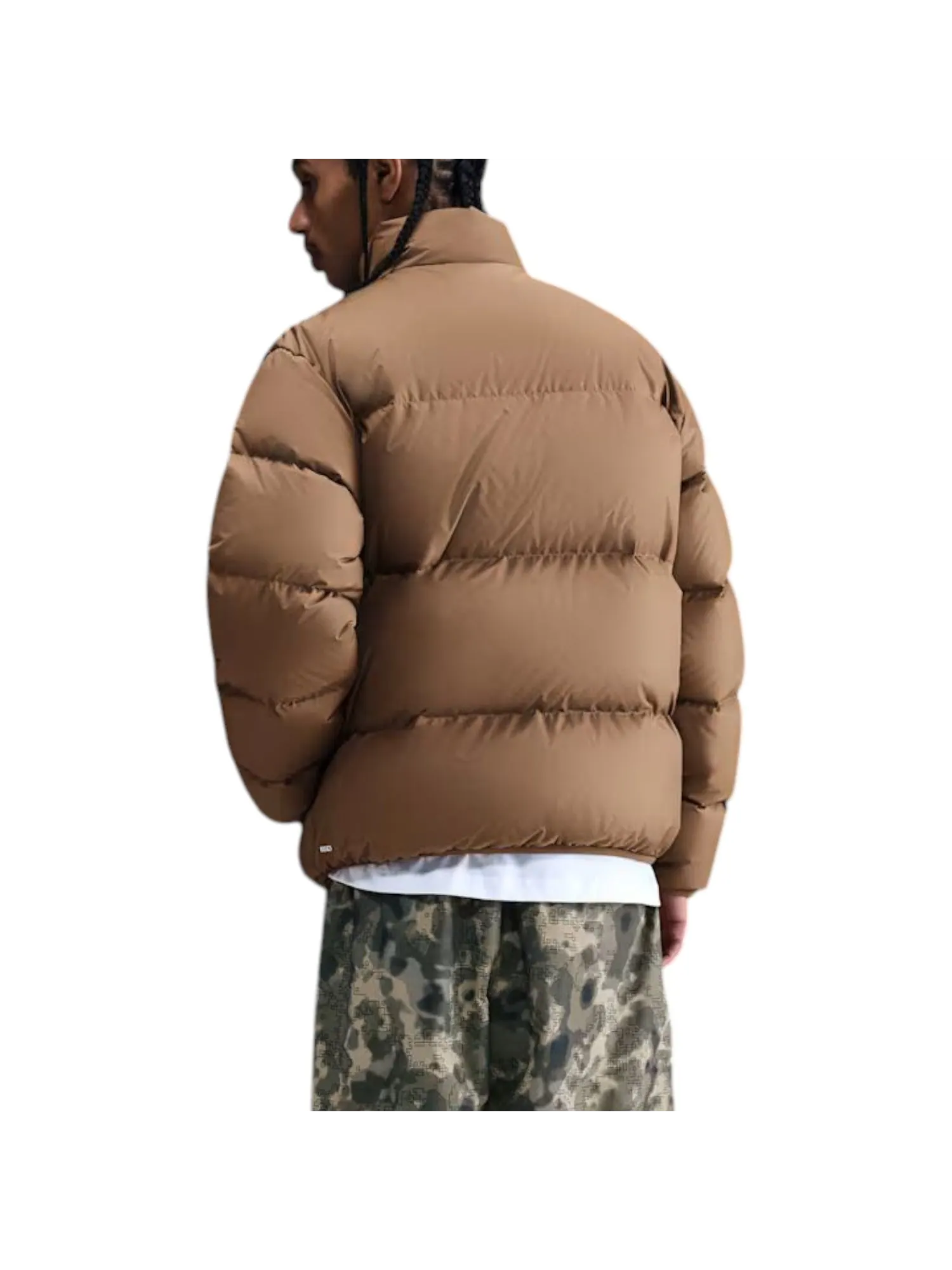 Куртка Nike Sportswear Club Therma-FIT Puffer Jacket 'Mosswood Brown White' — изображение 4 из 4, коричневый