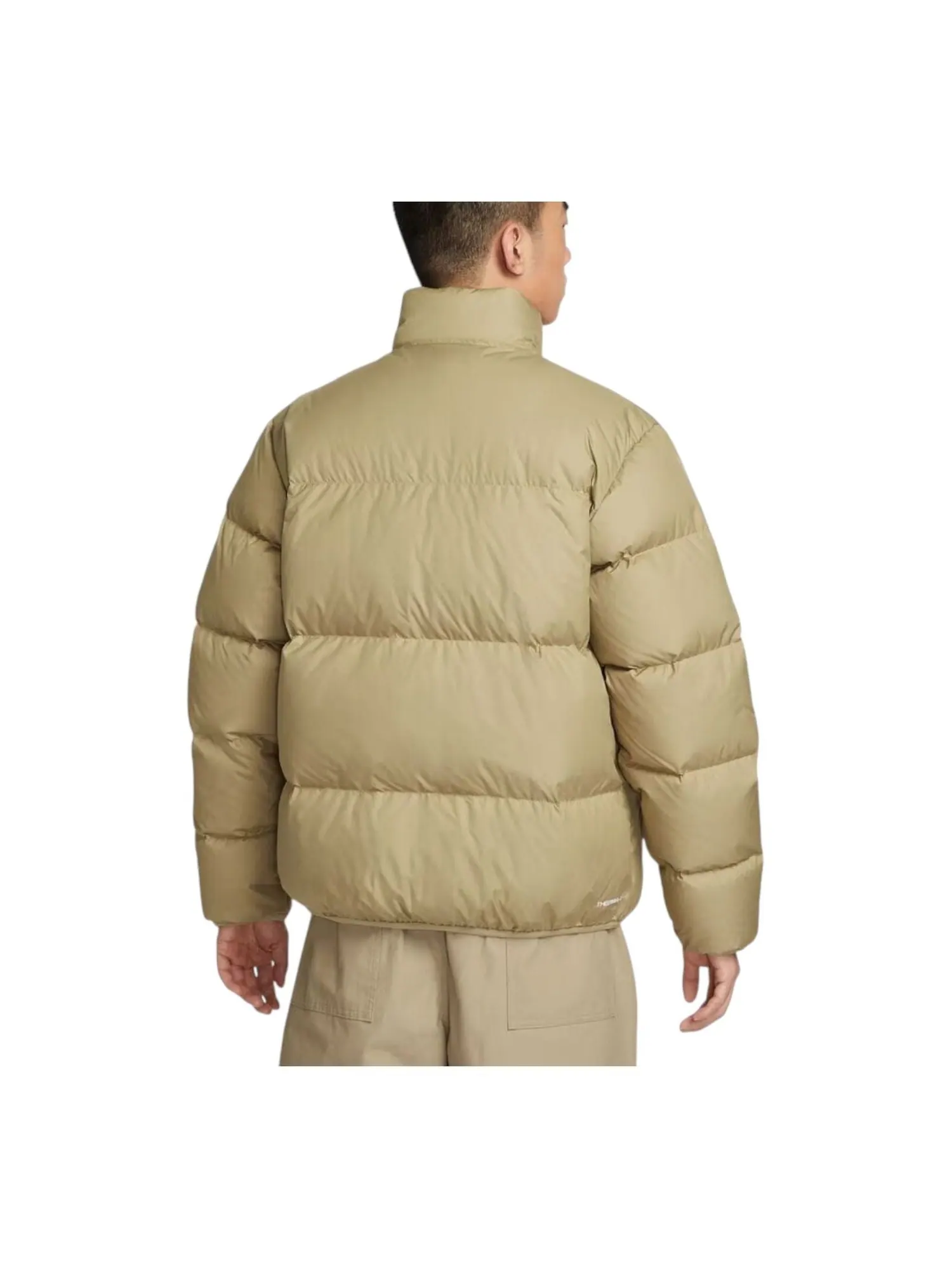 Куртка Nike Sportswear Club Therma-FIT Puffer Jacket 'Parachute Beige White' — изображение 2 из 2, бежевый