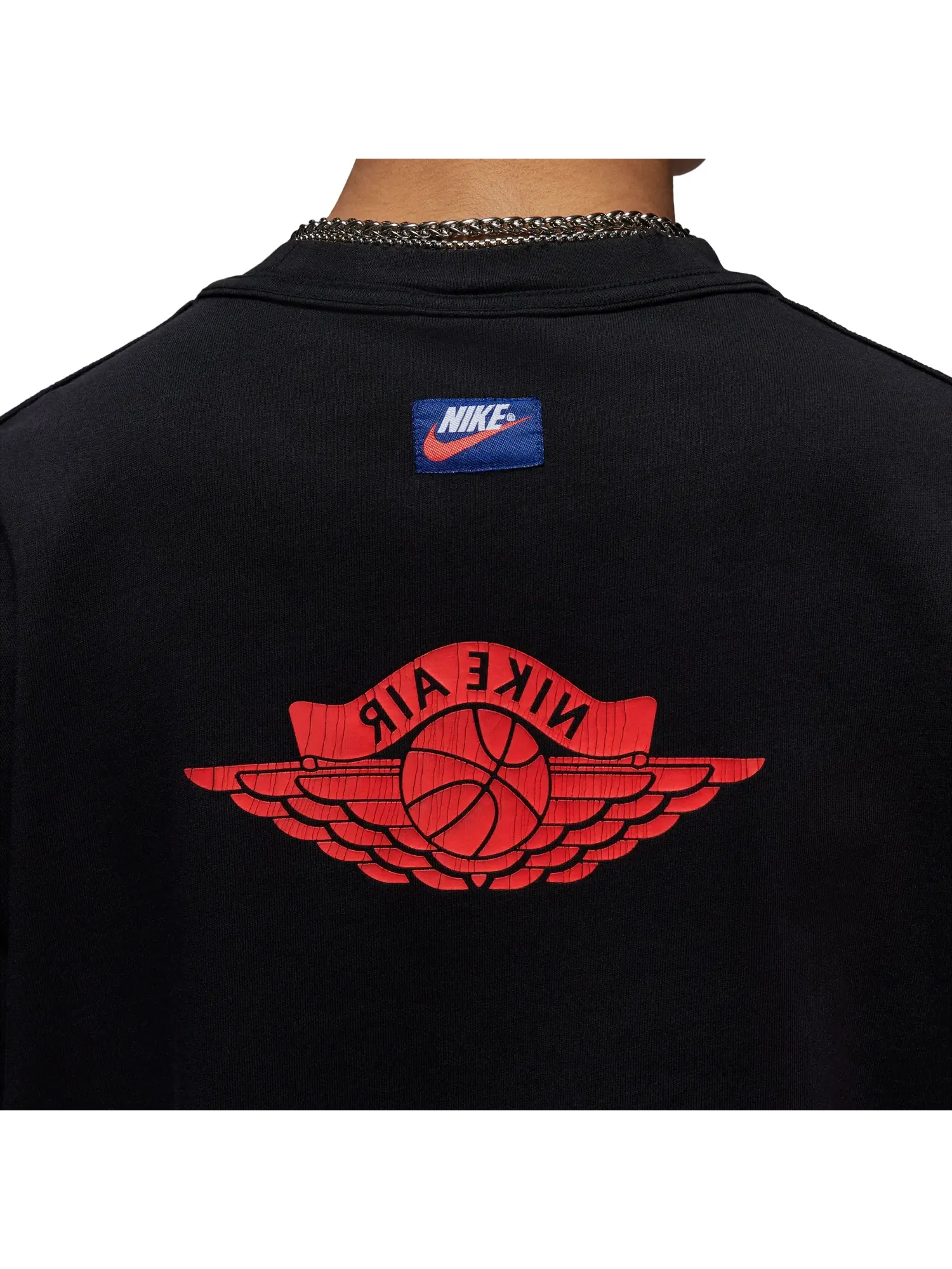 Футболка Jordan Air Wings Logo 'Black Red' IB3131-010 — изображение 3 из 4, черный