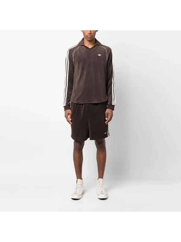 Рубашка поло x wales bonner рубашка поло с длинным рукавом и полотенцем Adidas — изображение 2 из 4, коричневый
