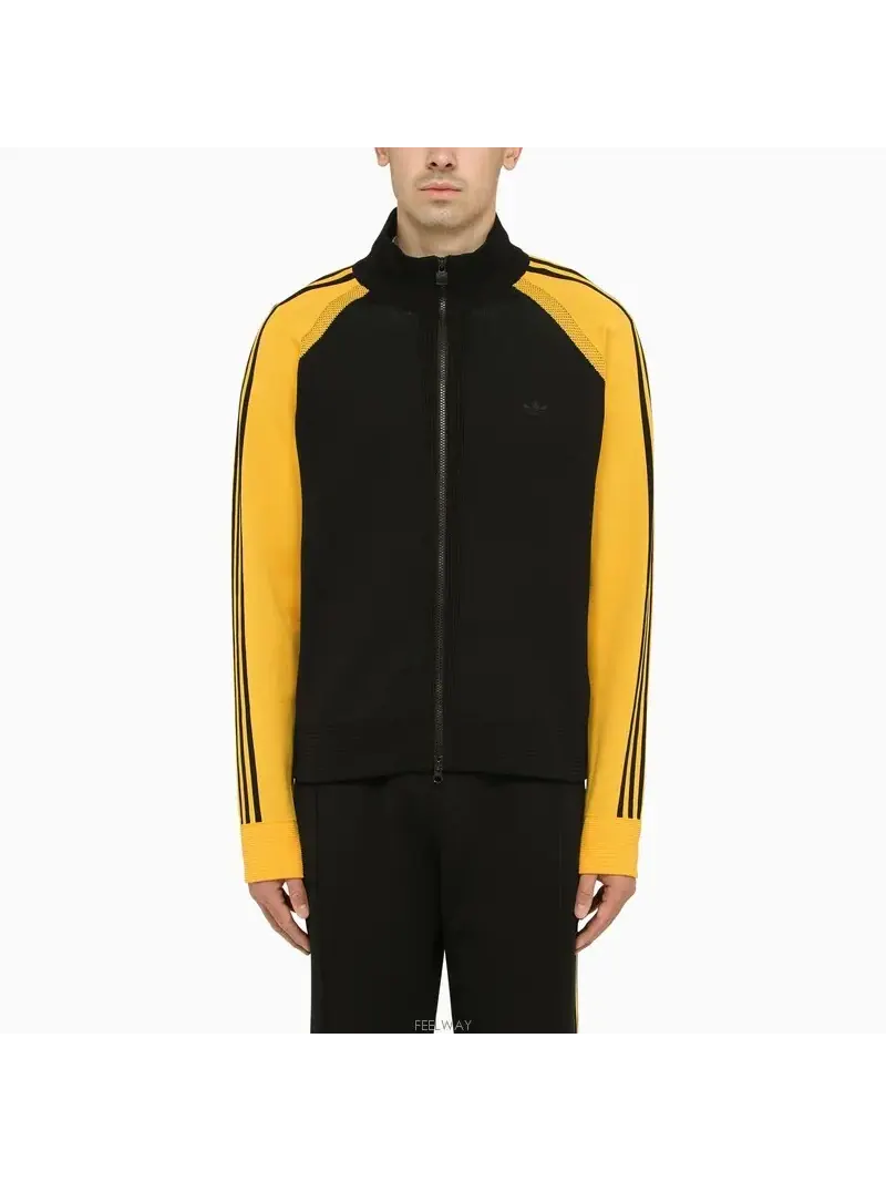 Трикотажная спортивная куртка X Wales Bonner Adidas — изображение 2 из 6, черный/желтый