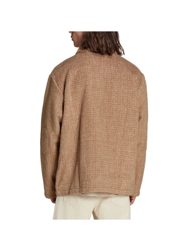 Куртка Adidas Adicolor 70s Collared Jacket 'Brown Desert' — изображение 3 из 4, красный