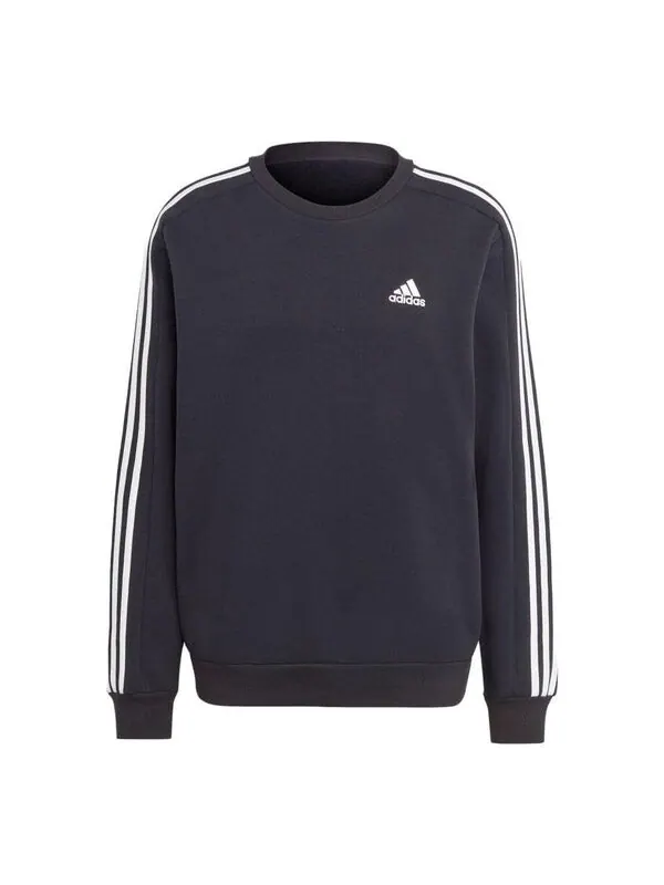 Свитера Essentials флисовая толстовка с 3 полосками Adidas — изображение 1 из 4, черный