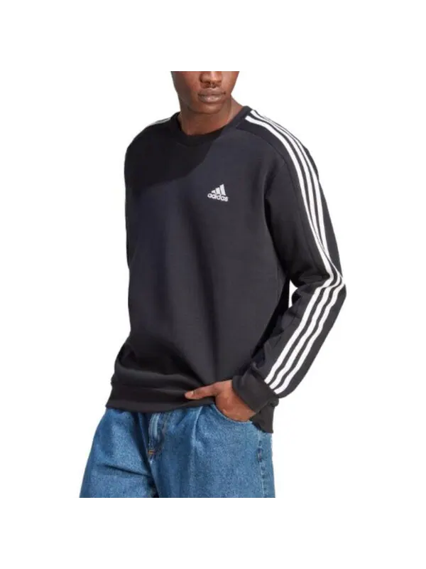 Свитера Essentials флисовая толстовка с 3 полосками Adidas — изображение 2 из 4, черный