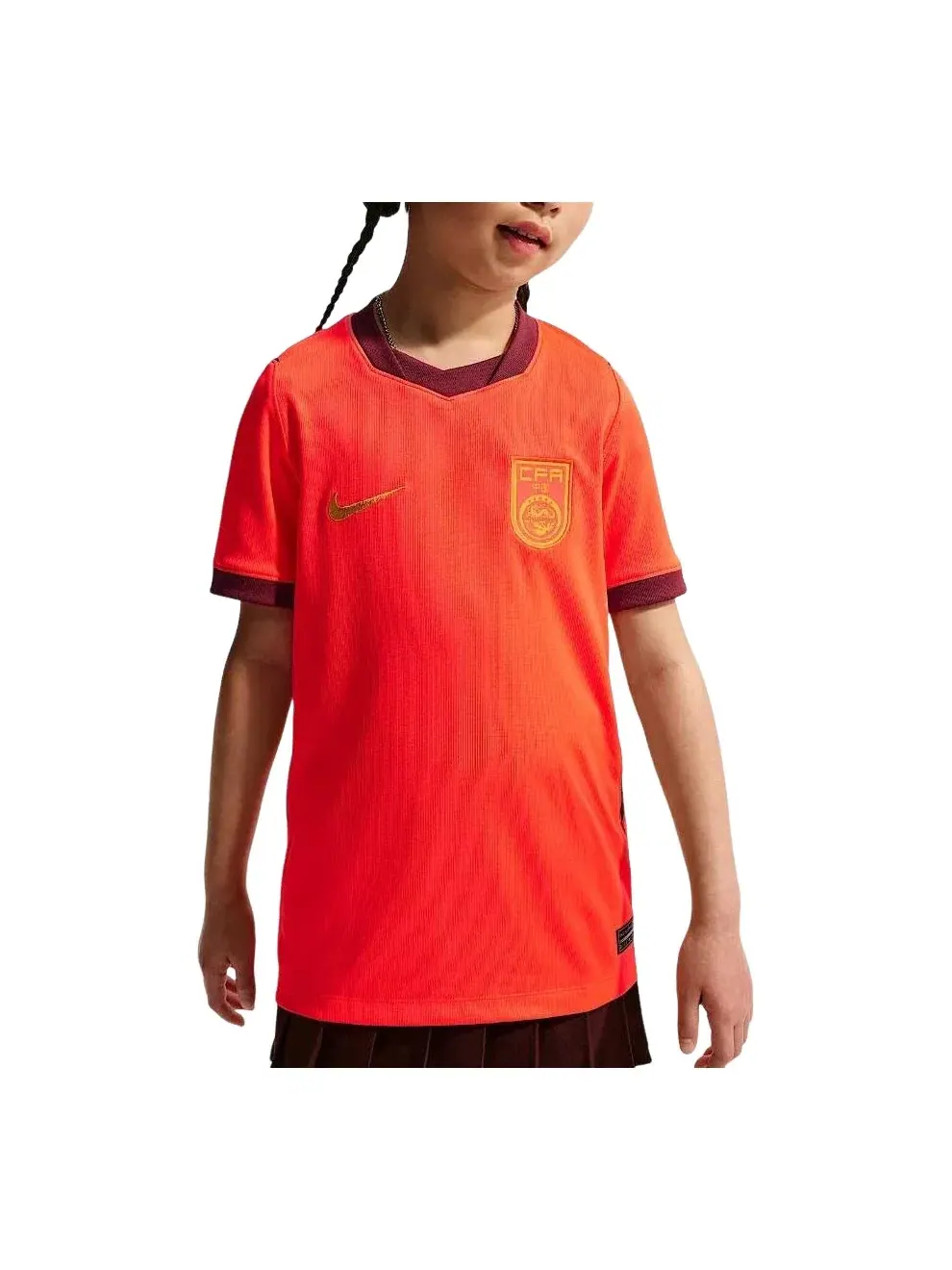 Детская футболка-джерси с длинным рукавом Nike China 2026 Stadium Home Dri-FIT Replica Jersey — изображение 1 из 3, красный