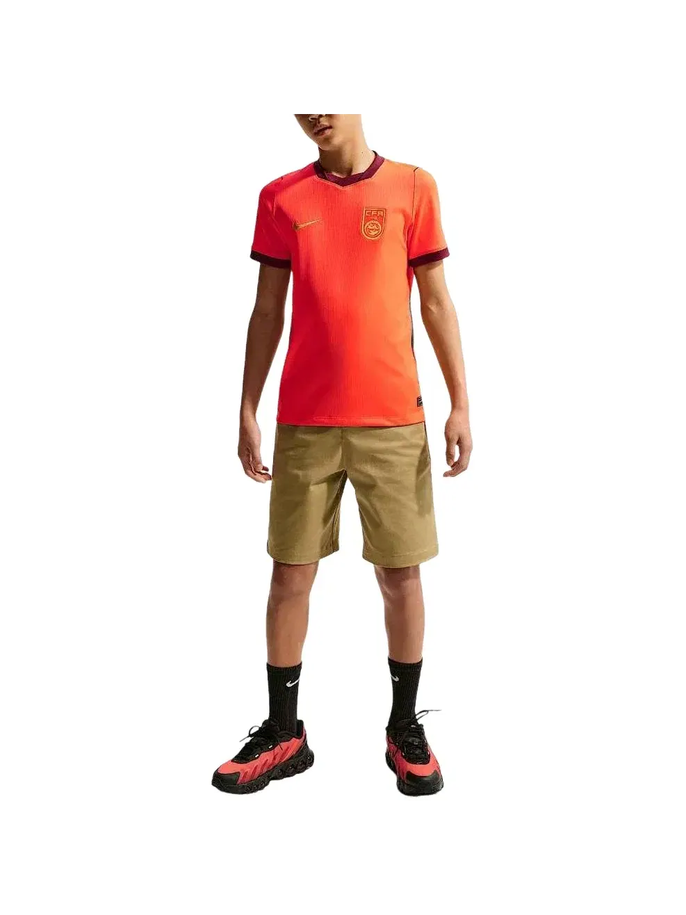 Детская футболка-джерси с длинным рукавом Nike China 2026 Stadium Home Dri-FIT Replica Jersey — изображение 3 из 3, красный