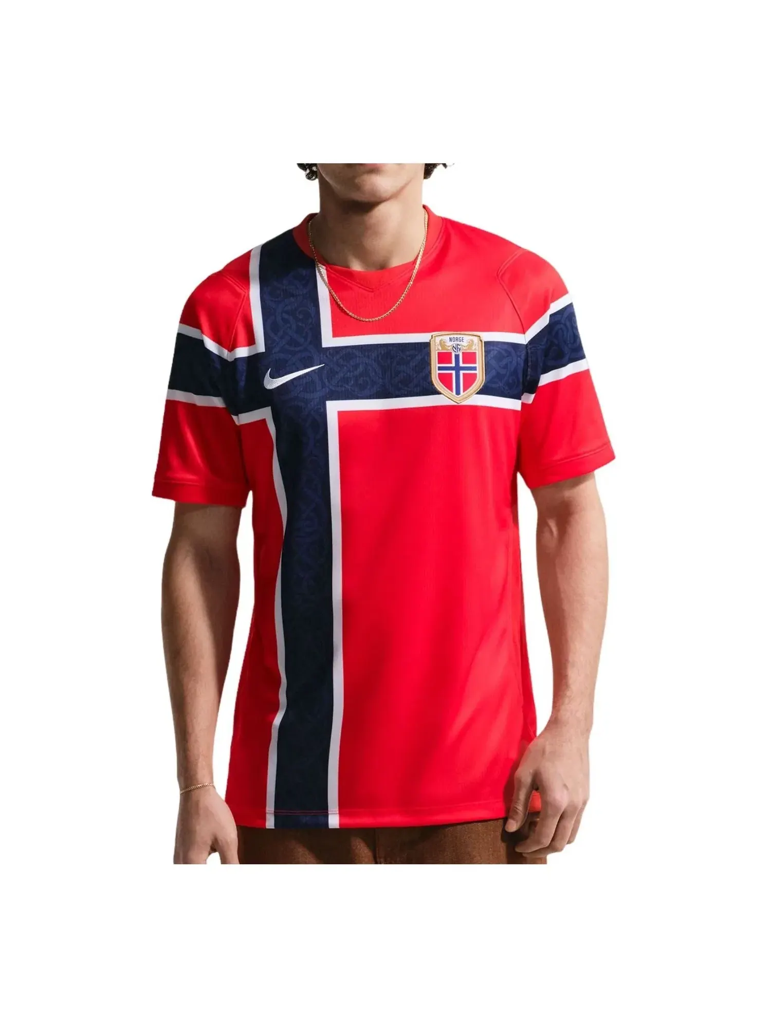 Мужская футболка Nike Norway 2026 Stadium Home Dri-FIT Replica Jersey — изображение 1 из 2, красный