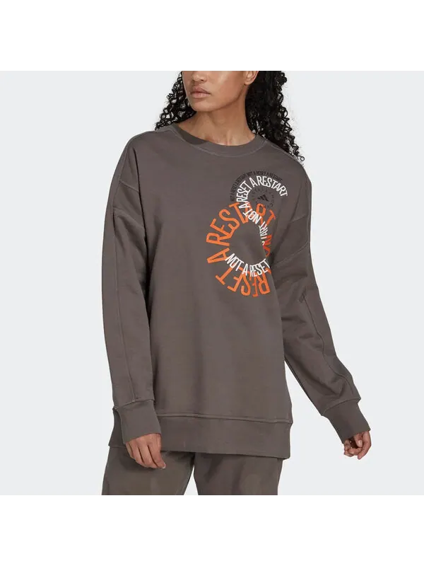 Свитера от stella mccartney спортивная толстовка Adidas — изображение 2 из 4, серый/коричневый