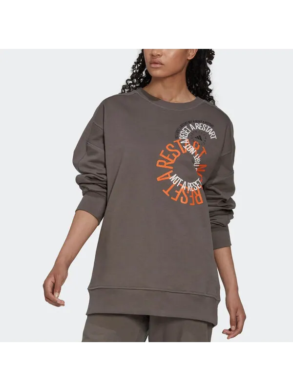 Свитера от stella mccartney спортивная толстовка Adidas — изображение 4 из 4, серый/коричневый