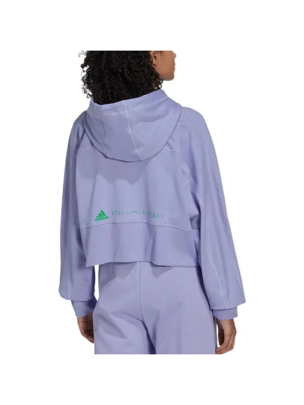 Толстовка by stella mccartney cropped hoodie Adidas — изображение 3 из 4, фиолетовый