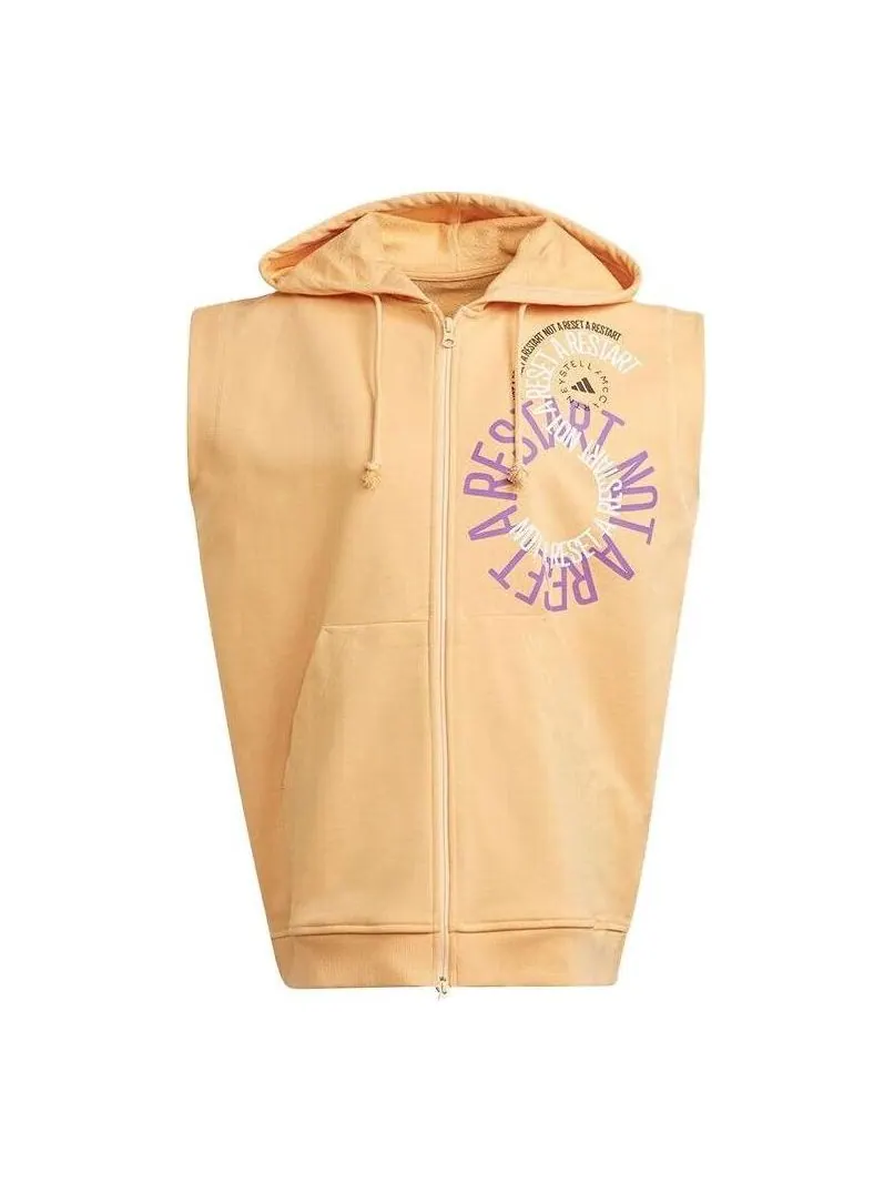 Худи adidas by Stella McCartney Sleeveless Hoodie 'Tan' — изображение 1 из 2, бежевый