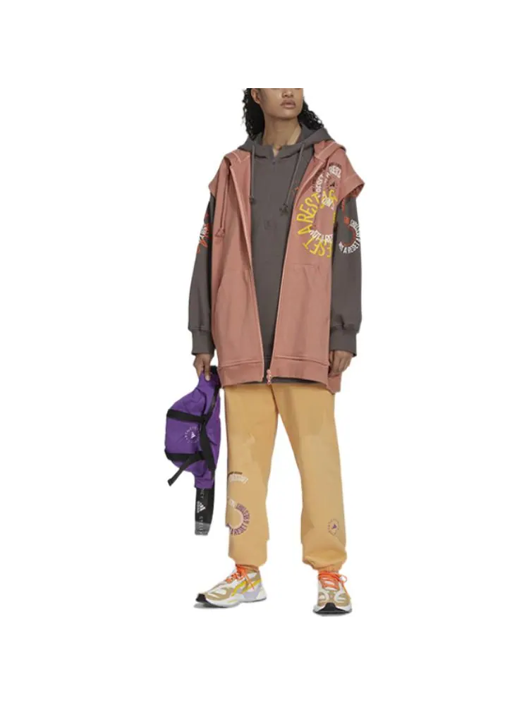 Спортивные брюки adidas by Stella McCartney Sportswear French Terry Sweatpants 'Faded Pulse Amber' — изображение 3 из 3