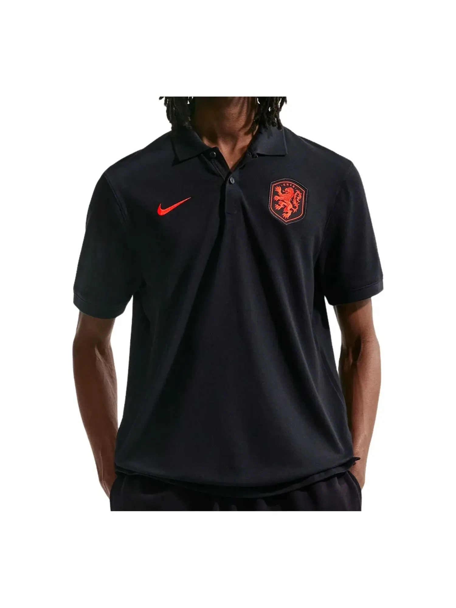Футболка-поло Nike Netherlands 2026 'Black Hyper Crimson' IB6215-010 — изображение 1 из 2, черный