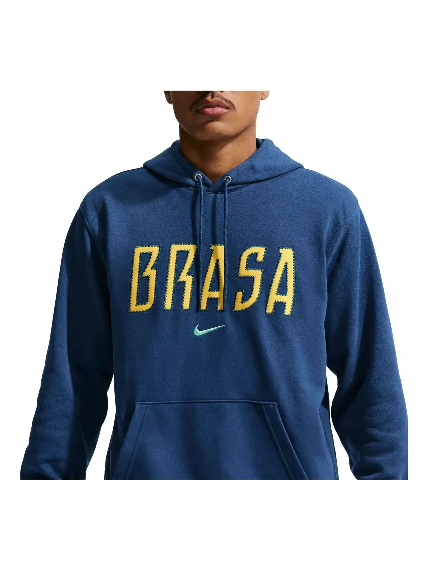 Худи Nike Brazil 2026 Club French Terry 'Coastal Blue Light Menta' IB6300-433 — изображение 1 из 2, синий