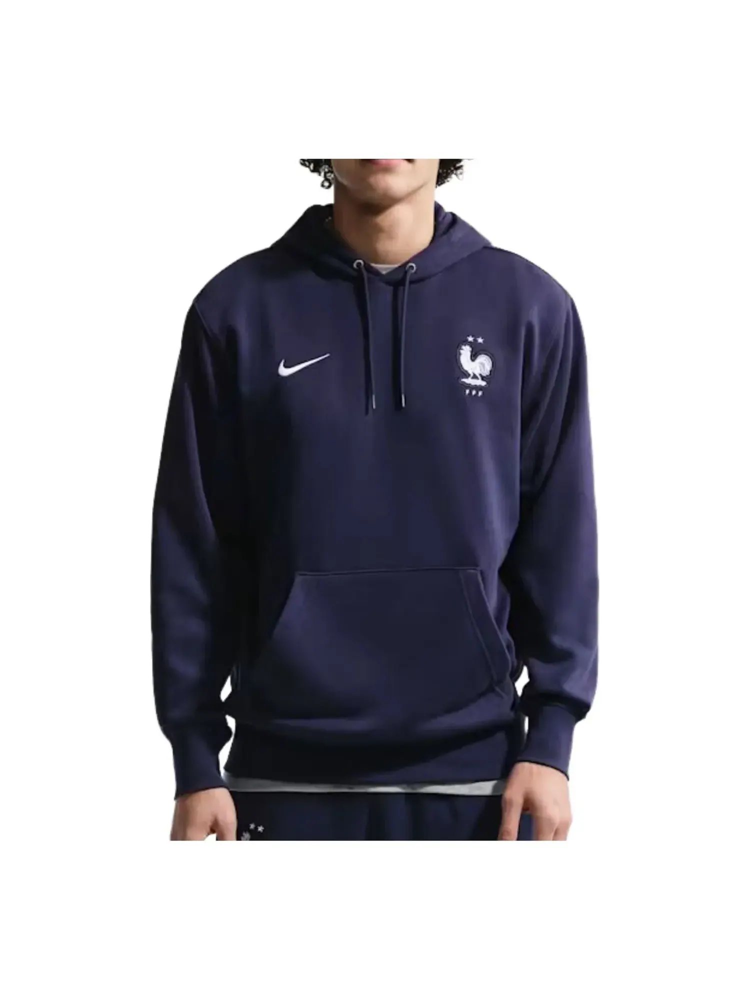 Худи Nike FFF Club French Terry 'Blackened Blue White' (B6301-498) — изображение 1 из 2, темно-синий