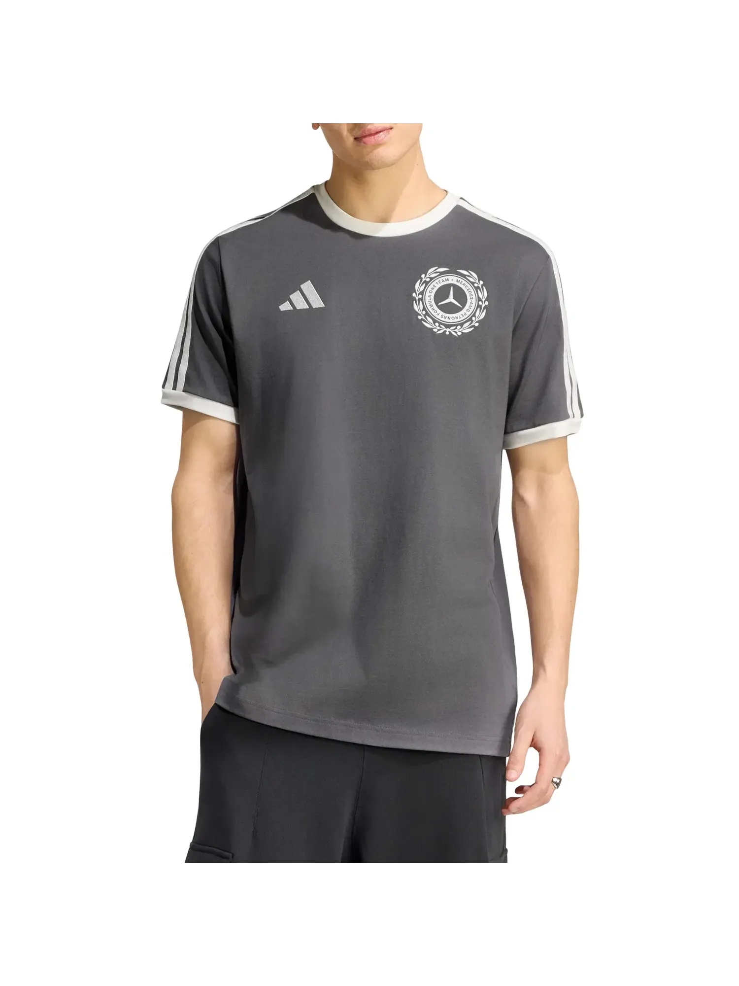 Мужская футболка с принтом Adidas x Mercedes AMG Petronas Formula 1 Team Silver Arrows Icon T-Shirt — изображение 2 из 3