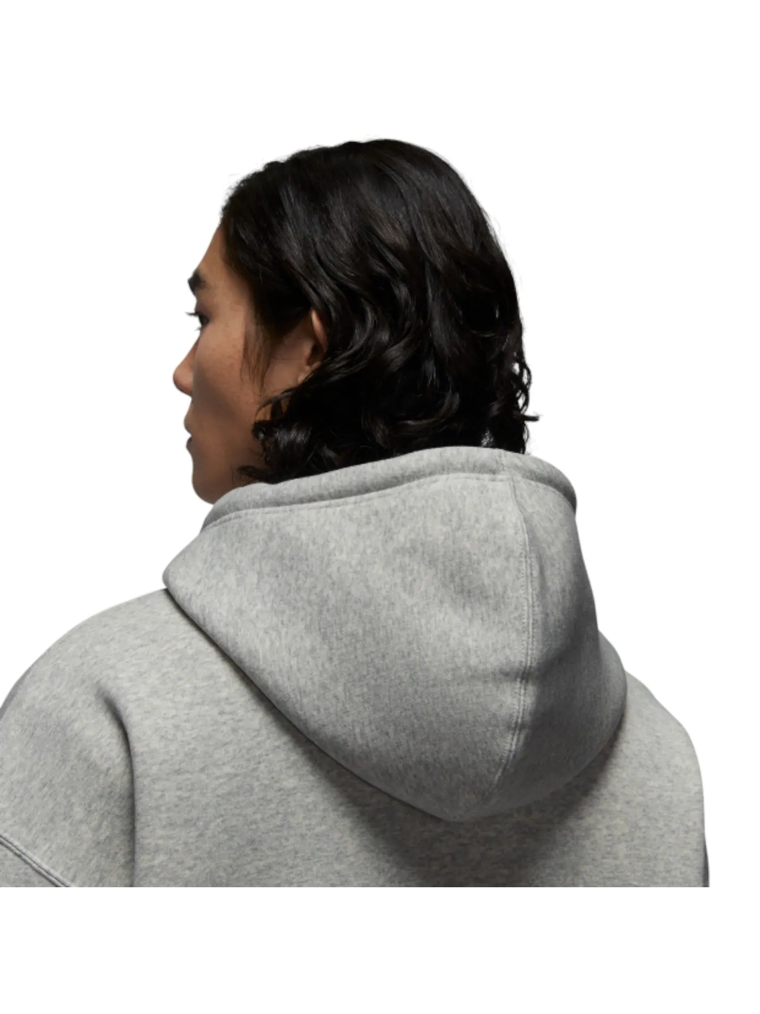 Худи Air Jordan Brooklyn Fleece Oversized Full-Zip Hoodie 'Grey Heather' — изображение 4 из 4, серый