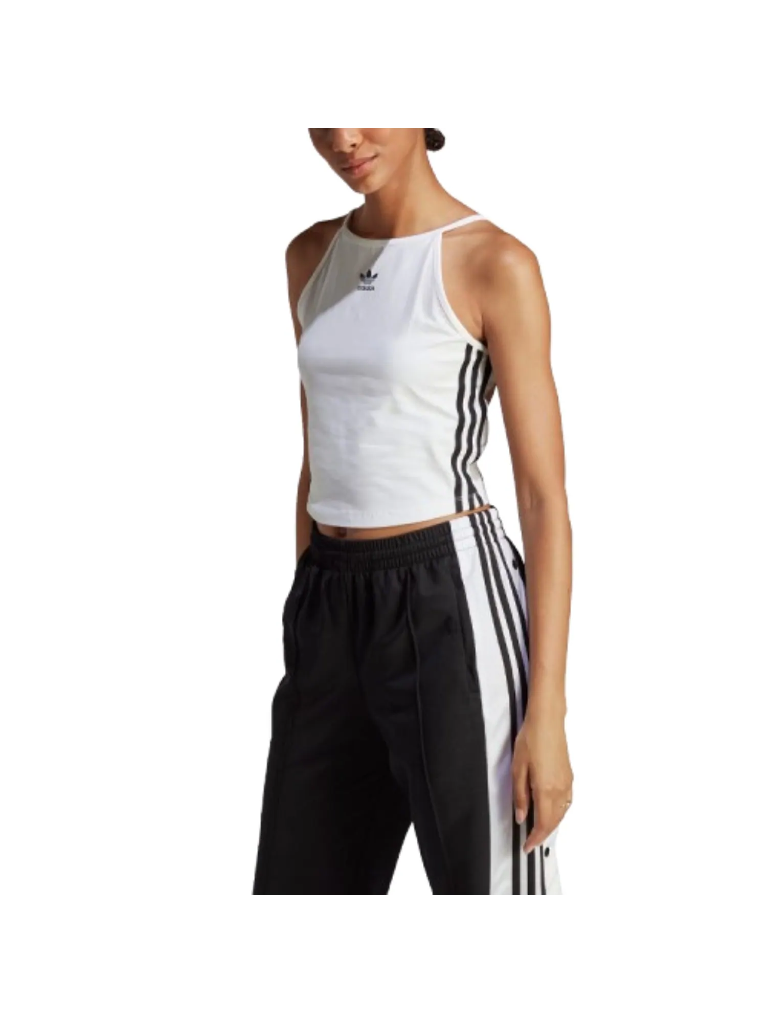 (WMNS) Майка Adidas Adicolor Classics 'Бело-черная' — изображение 2 из 3, белый/черный