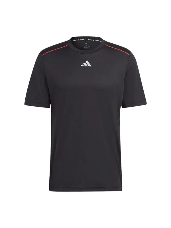 Футболка Adidas Workout Base Logo Tee 'Black Transparent' — изображение 1 из 4, черный/прозрачный