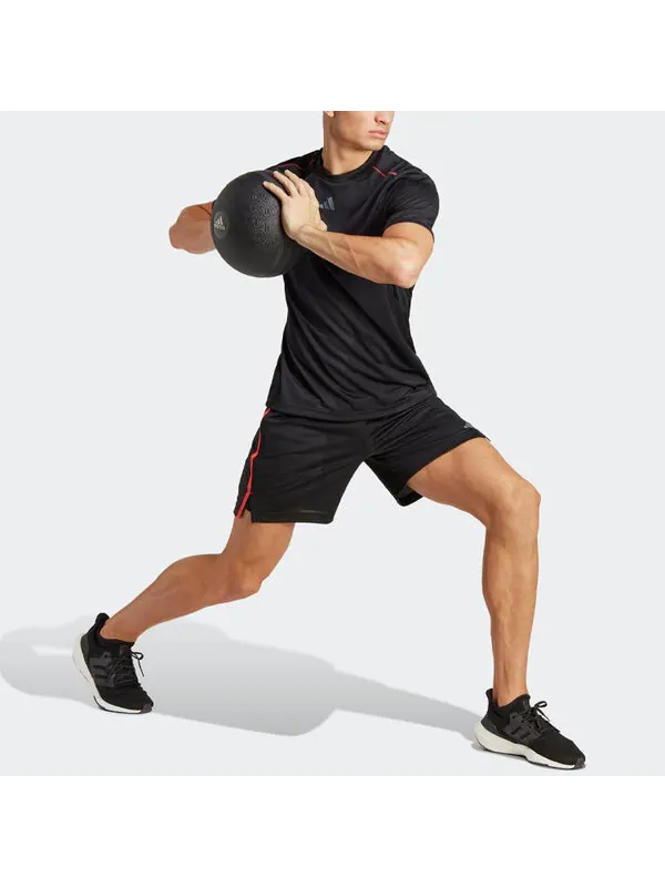 Футболка Adidas Workout Base Logo Tee 'Black Transparent' — изображение 4 из 4, черный/прозрачный