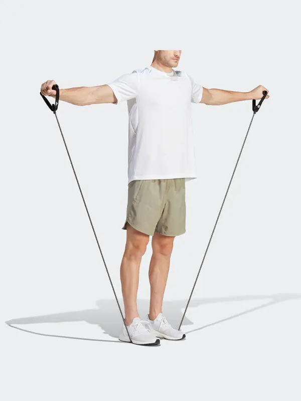 Футболка Adidas Workout Base Logo Tee 'White Transparent' — изображение 4 из 4, белый/прозрачный