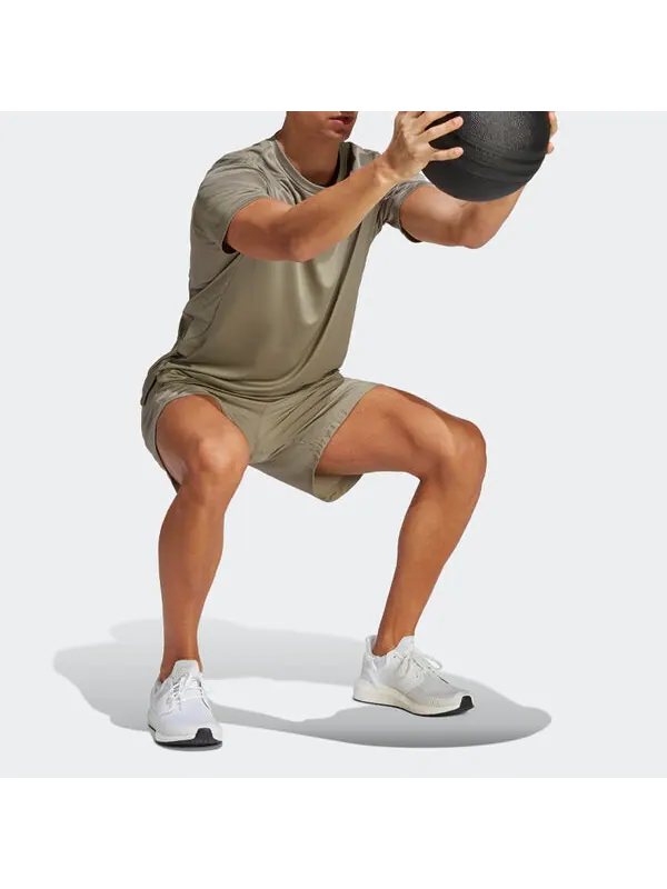 Шорты adidas HIIT Base Training Shorts 'Silver Pebble' — изображение 4 из 4