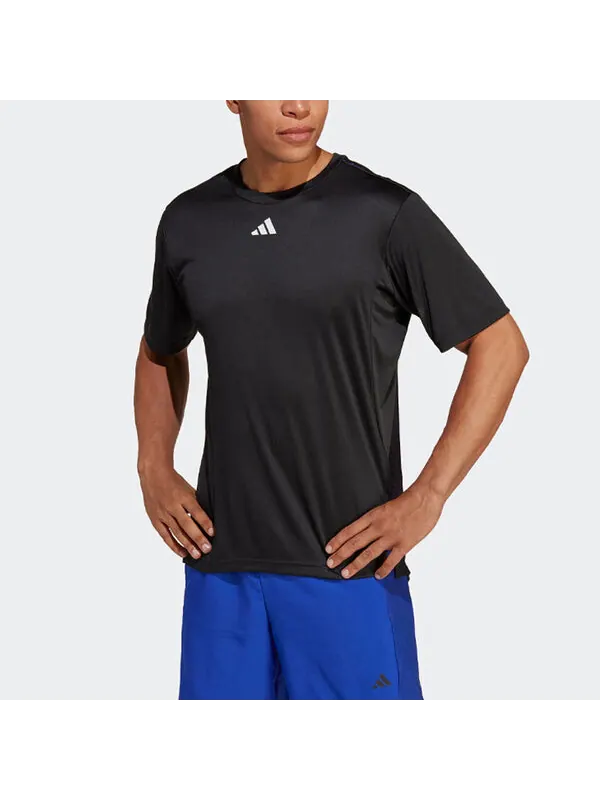 Футболка adidas HIIT Base Training Tee 'Black' — изображение 2 из 4, черный